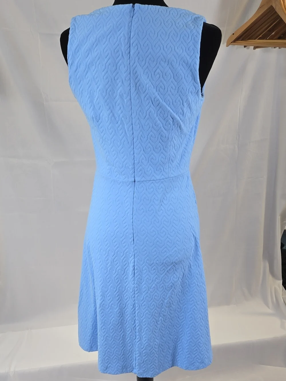 J. McLaughlin Catalina Cloth Light FrenhBlue Fit & Flare Dress Small - Picture 3 of 5